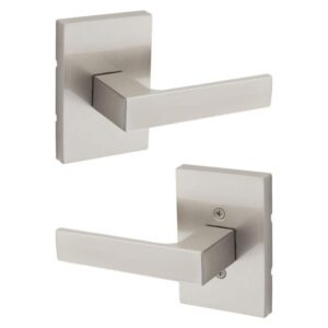 Kwikset Singapore Satin Nickel Rectangular Straight Hall/Closet Door Handle