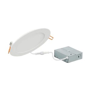 ValueLED 6 in. 1-Light White Slim Microdisk Flush Mount, 1200 Lumens (4-Pack)