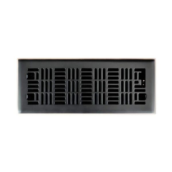Hampton Bay Art Nouveau 4 in. x 12 in. Steel Floor Register in Oil Rubbed Bronze