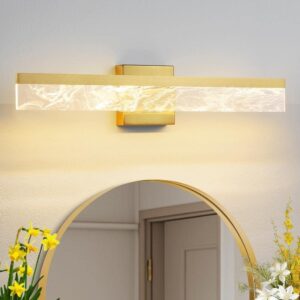 24 in. Gold LED Vanity Light Bar 18W Wall Sconce 3000K Warm Light