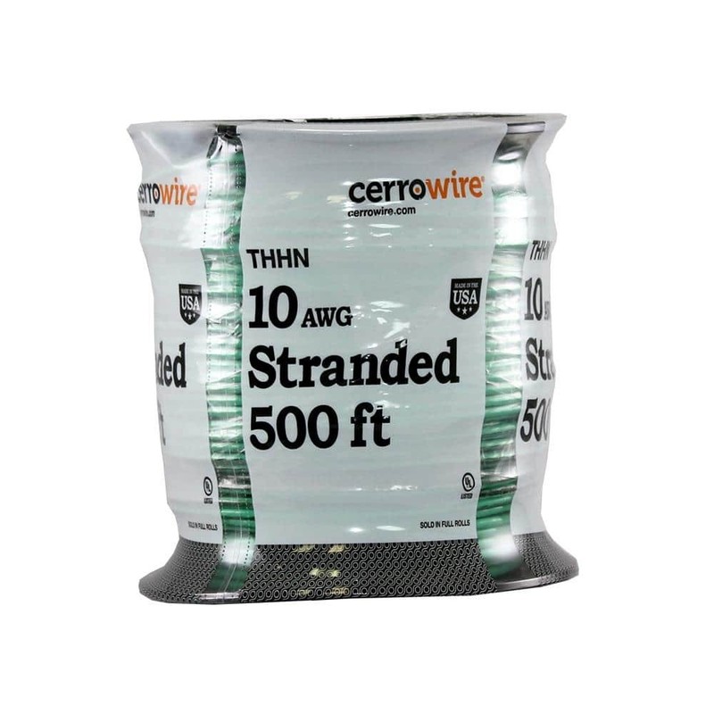 500 ft. 10 Gauge Green Stranded Copper THHN Wire - Image 4