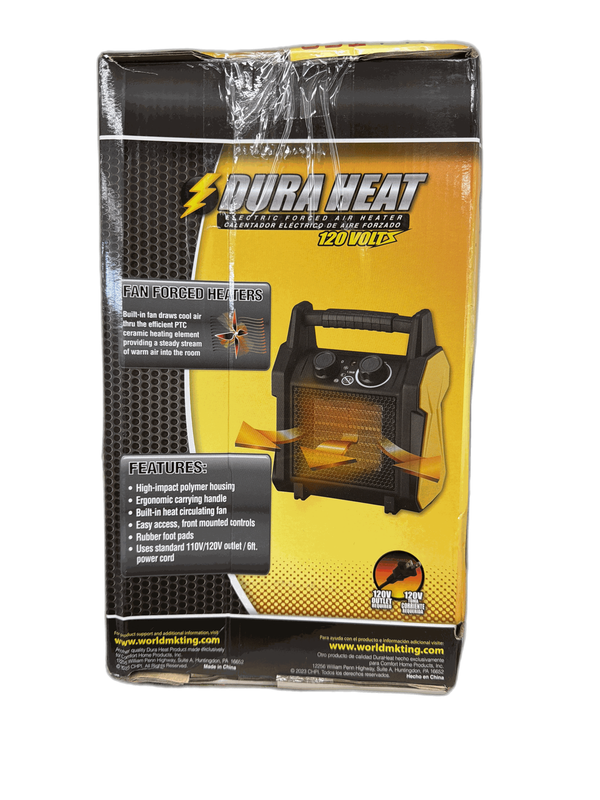 DuraHeat 1500-Watt 12" Portable Electric Space Heater w/Ceramic Heating Element - Image 5