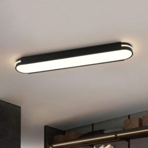Lumin 31.5 in. Matte Black LED Flush Mount Rectangular Ceiling Light