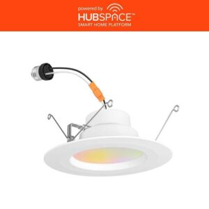 Halo 5/6 in. Smart Adjustable CCT RGB LED Recessed Light Trim Night Light