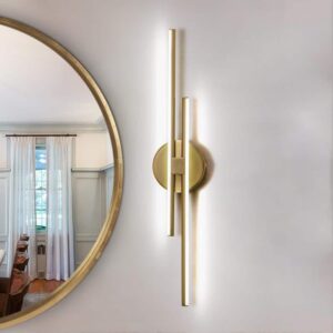 Bourget 23.62" 2-Light Gold LED Vanity Light Bar 6000K for Bathroom, Bedroom