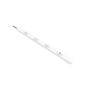 Cordless 24 in. 3-Outlet Power Strip with 1 USB-A and 1 USB-C, White