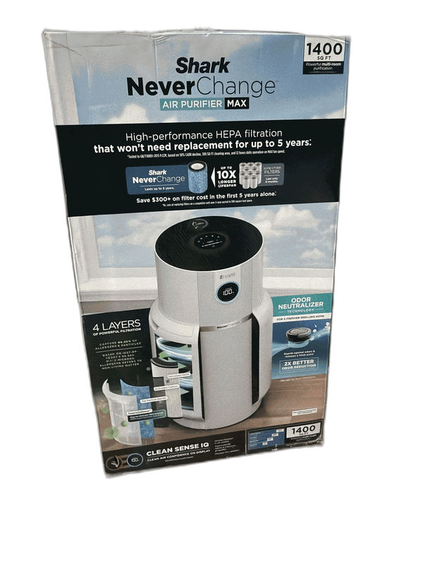 Shark NeverChange HEPA Tower Air Purifier 1400 sq ft White Odor Neutralizing - Image 13