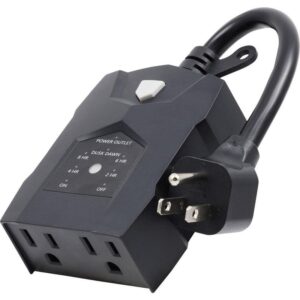 Photocell Timer Dusk to Dawn 2-Grounded Outlet 2/4/6/8hr Black 36-Pieces Tray
