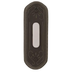 Wired Weathered Black Doorbell Push Button with LED Chime