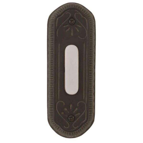 Wired Weathered Black Doorbell Push Button with LED Chime
