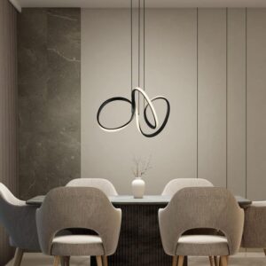 Swirl 30-Watt 1-Light Matte Black Integrated LED Pendant Light