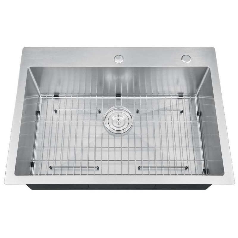 Handmade Stainless Steel 30" Single Bowl Top Mount Scratch-Resistant Sink