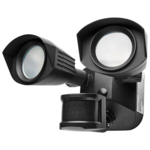 Black 100W Equivalent 1900Lumen 90 Motion Sensing LED Flood Light