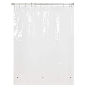 72 in. L x 72 in. H Clear PEVA Shower Curtain 4.8 G Liner with Magnets