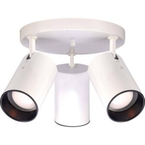 Nuvo 8.50 in. 3-Light White Traditional Semi-Flush Mount No Shade/Bulbs