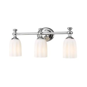 Z-Lite Orion 22 in. 3-Light Chrome Vanity-Light with Opal Etched Glass Shade