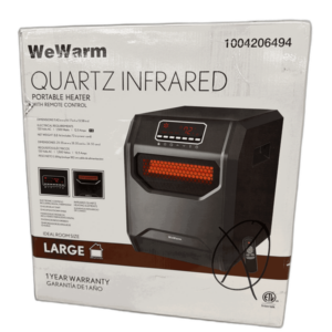WeWarm Electric 6 Element Infrared Space Heater Black Plastic NO REMOTE