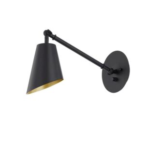 Home Decorators Collection Grant 1-Light Matte Black Finish Wall Sconce