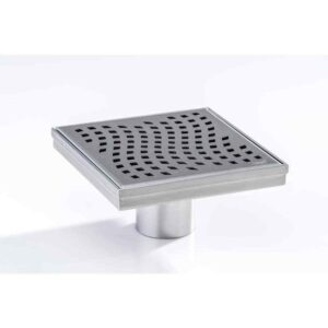 Oatey Designline 6 in. x 6 in. Stainless Steel Square Shower Drain Wave Pattern