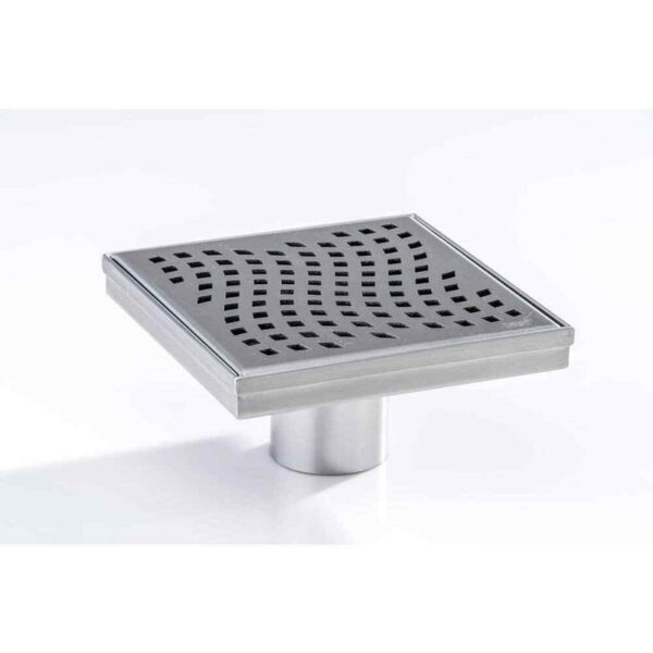 Oatey Designline 6 in. x 6 in. Stainless Steel Square Shower Drain Wave Pattern