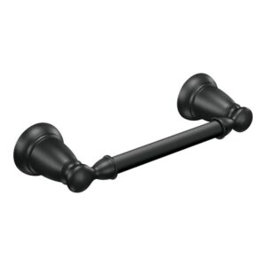 MOEN Banbury Pivoting Double Post Toilet Paper Holder in Matte Black