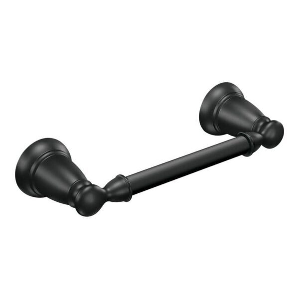 MOEN Banbury Pivoting Double Post Toilet Paper Holder in Matte Black