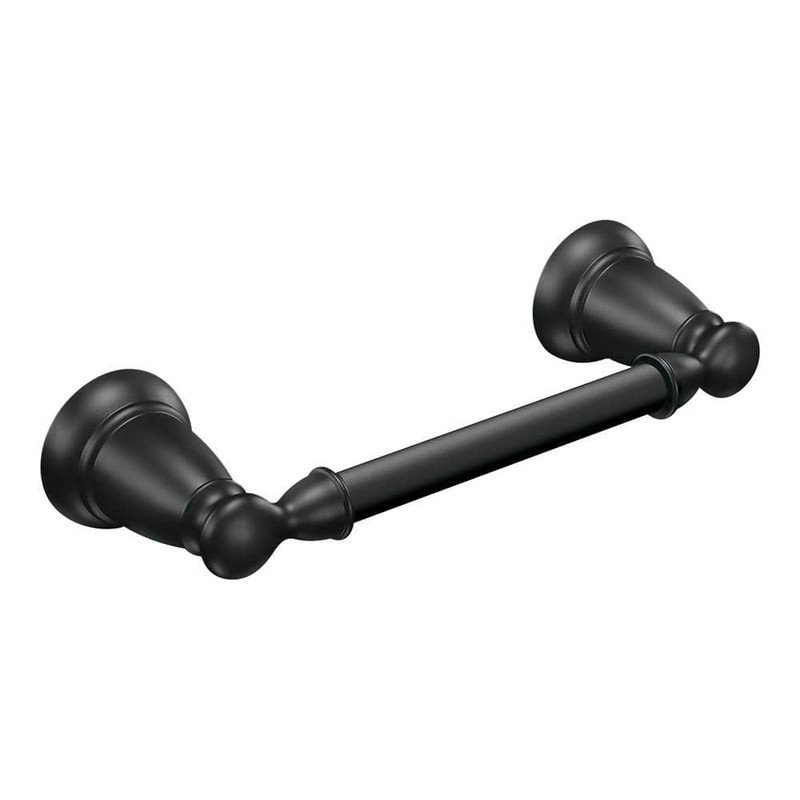 MOEN Banbury Pivoting Double Post Toilet Paper Holder in Matte Black