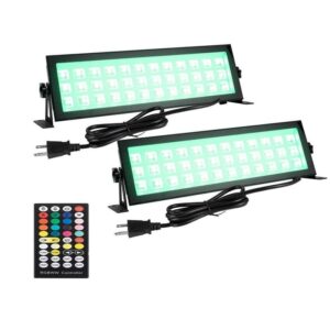 OUKANING 96W 12000 Lumens 180-Degree Black LED Flood Light Dimmable (2PCS)