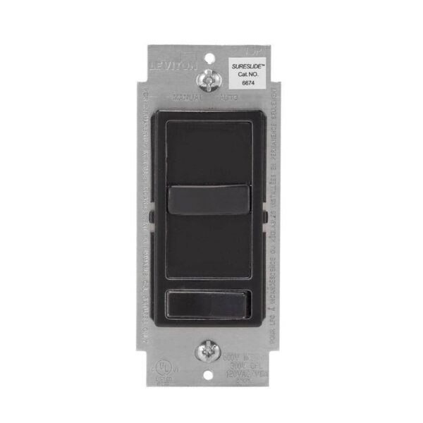 Leviton SureSlide Dimmer Switch for Dimmable LED, Halogen, Incandescent - Black