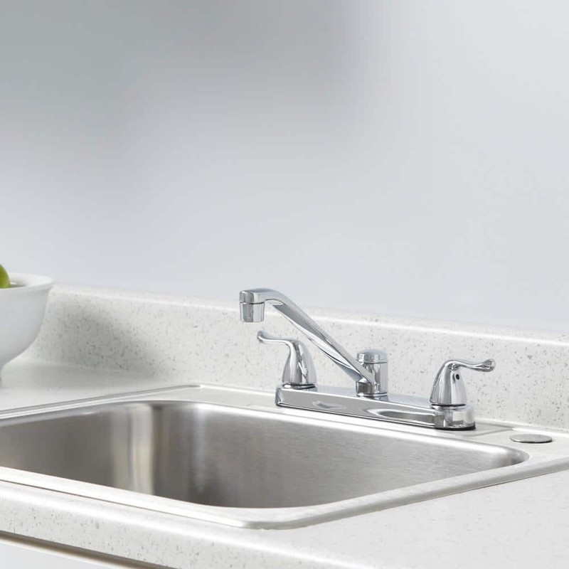 Glacier Bay Constructor Double Handle Standard Kitchen Faucet in Chrome - Image 3