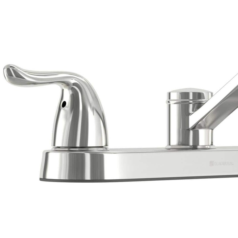 Glacier Bay Constructor Double Handle Standard Kitchen Faucet in Chrome - Image 5