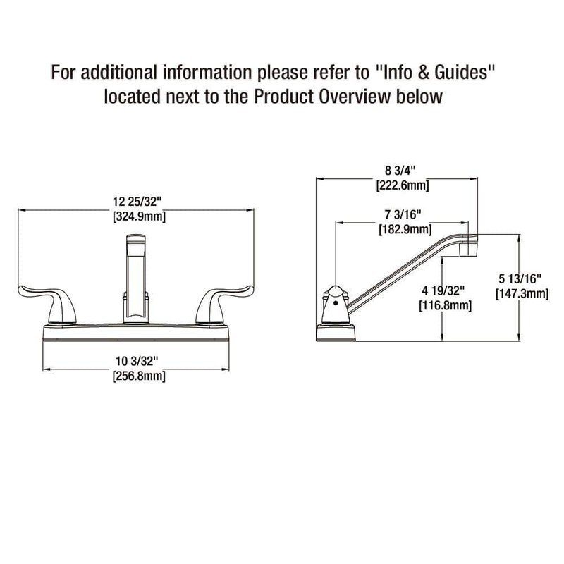 Glacier Bay Constructor Double Handle Standard Kitchen Faucet in Chrome - Image 8