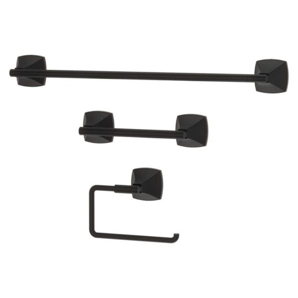 Pfister Bellance 3 Piece Bath Hardware Set 18" Towel Bar Towel Ring Toilet Paper