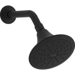 KOHLER Forte 1-Spray 5.5" Single Wall Mount Fixed Shower Head Matte Black