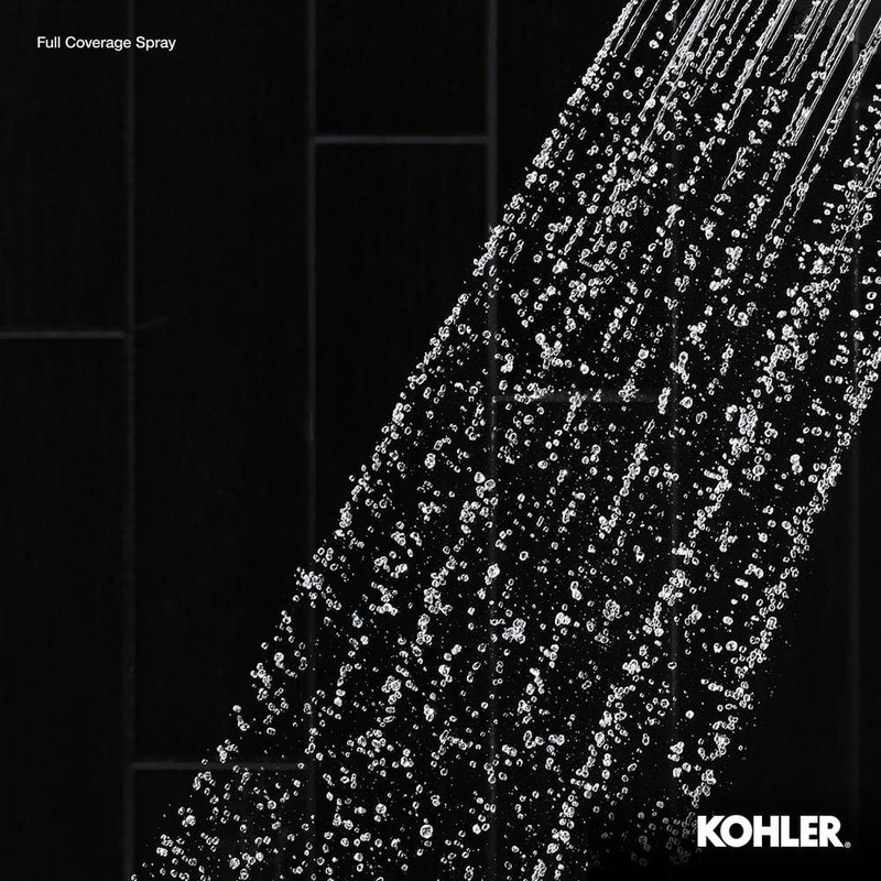 KOHLER Forte 1-Spray 5.5" Single Wall Mount Fixed Shower Head Matte Black - Image 9