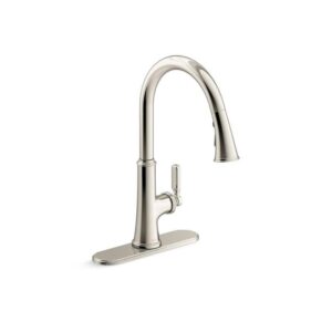 KOHLER Adva Single Handle Pull Down Sprayer Kitchen Faucet Polished Nickel