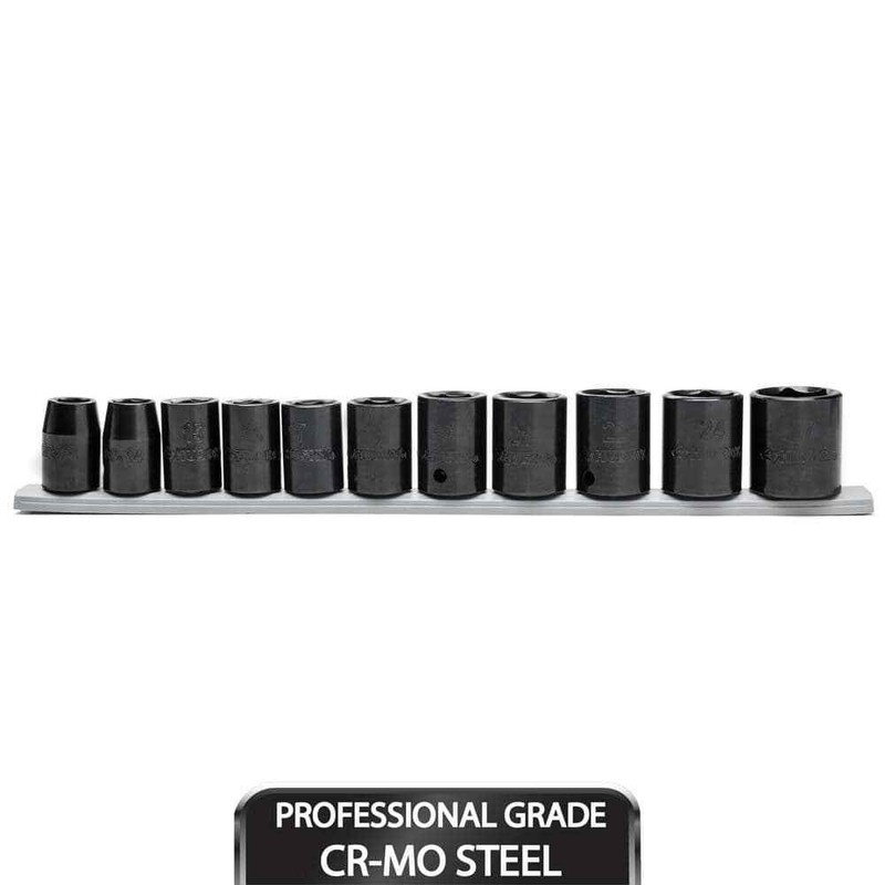 Husky 1/2 in. Drive Standard Metric 6-Point Impact Socket Set (11-Piece)