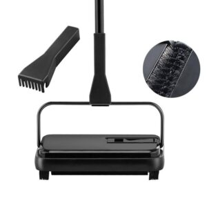 SKYSHALO Manual Carpet Sweeper 7.87 in Cleaning Path 300ml Dustbin