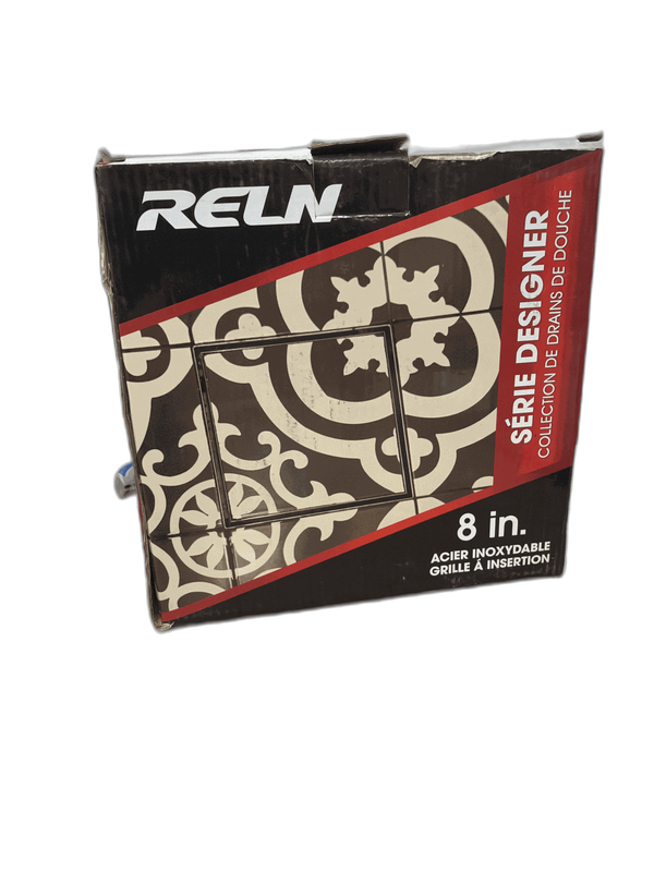 RELN 8" x 8" Stainless Steel Square Shower Drain with Tile Insert Drain Cover - Image 7
