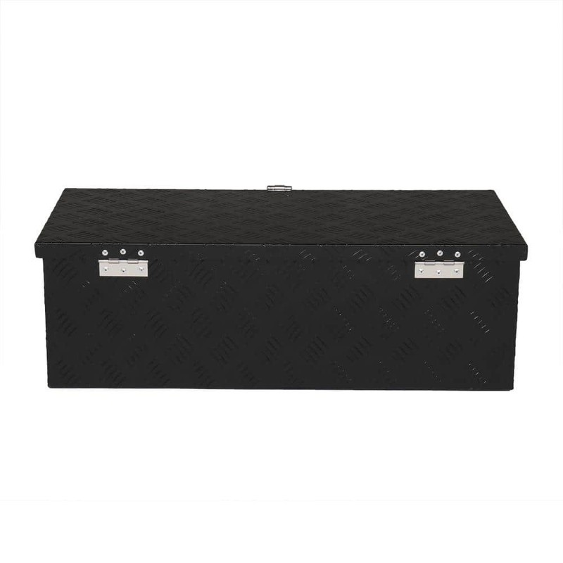 Karl Home 30" Black Diamond Plate Aluminum Underbody Truck Tool Box Lock w/Keys - Image 3