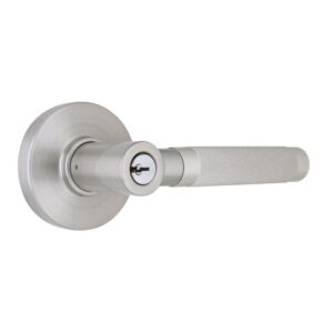 Home Decorators Woodcliff Satin Nickel Keyed Entry Door Handle Dual Keyway