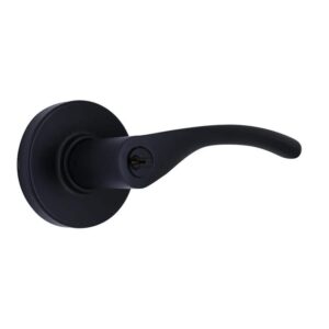 Home Decorators Primrose Matte Black Keyed Entry Door Handle Dual Keyway