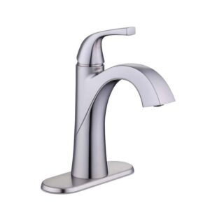 Glacier Bay Atterbury Single Hole High-Arc Bathroom Faucet Brushed Nickel