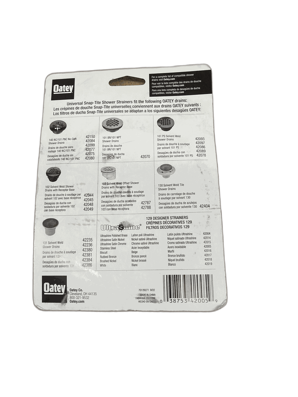 Oatey 4-1/4 in. Round Universal Snap-In Shower Strainer in Stainless Steel - Image 5