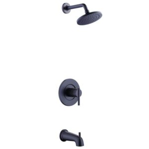 Glacier Bay Dorind 1 Spray Tub Shower Faucet 1.8 GPM Matte Black w/Valve