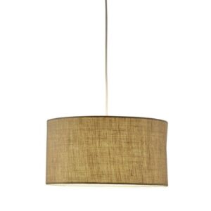 Adesso Harvest 1-Light Burlap Drum Pendant