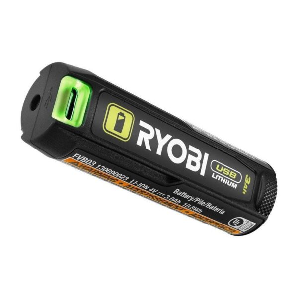 RYOBI USB Lithium 3.0 Ah Lithium-Ion Rechargeable Battery