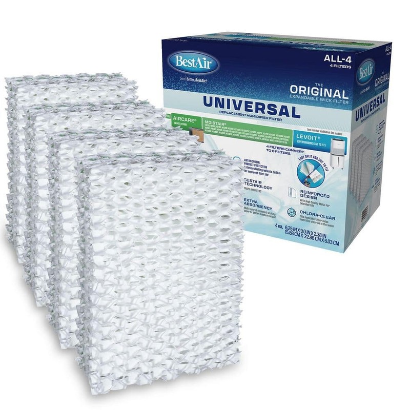 BestAir ALL-4 10 in. Humidifier Wick Filter for MoistAir, AirCare, Kenmore