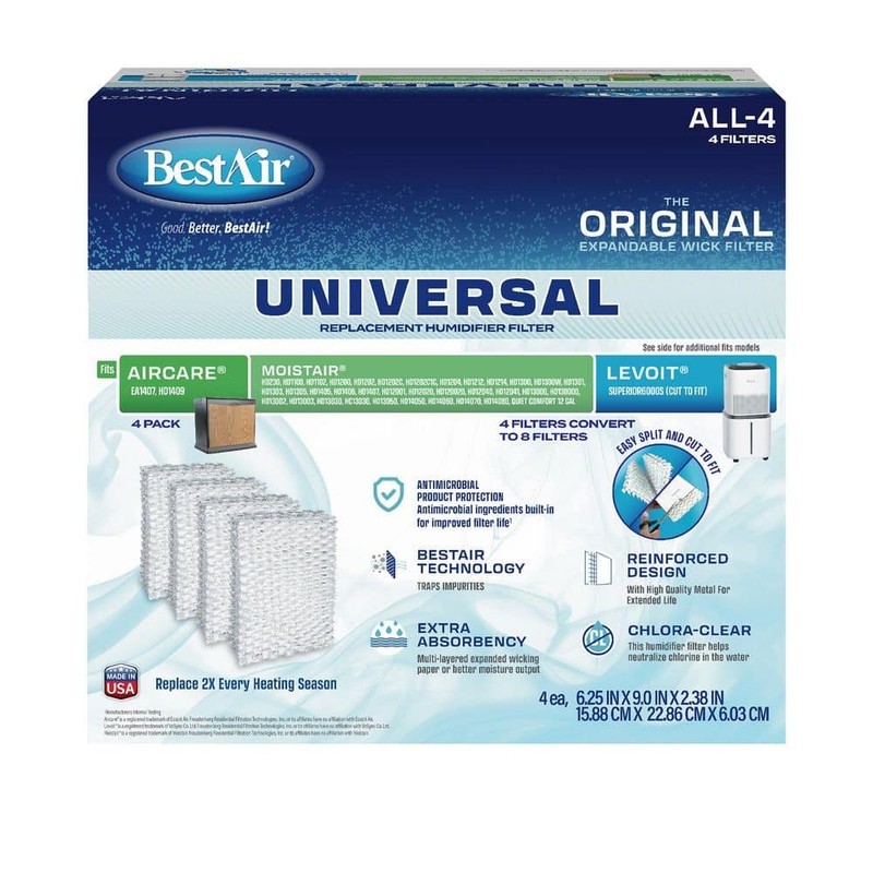 BestAir ALL-4 10 in. Humidifier Wick Filter for MoistAir, AirCare, Kenmore - Image 6