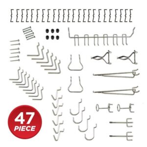 Onward (47-Piece) 1/8 in. Metal Locking Pegboard Hook Assortment Kit